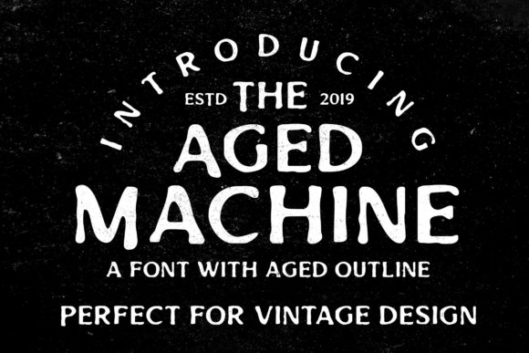 Aged Machine Font: Vintage Vibe for Design Projects