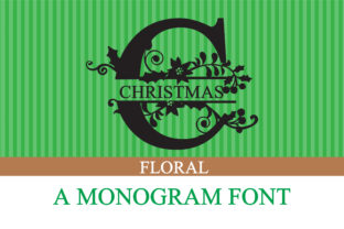 Christmas Floral Font for Editorial Design