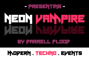 Neon Vampire Font for Web Design