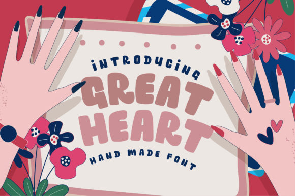 Testing Great Heart Display Font for a Boutique Brand Identity